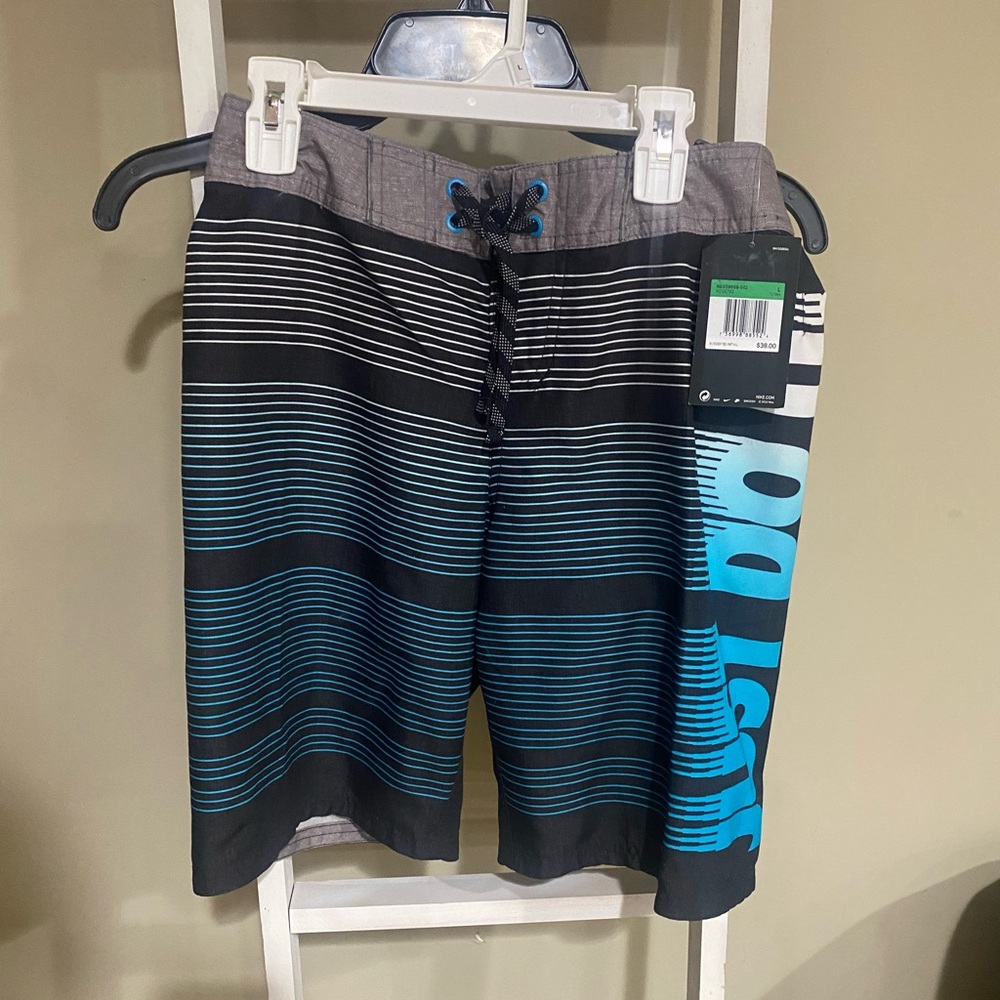 Kids Nike Striped Board Shorts- size Large